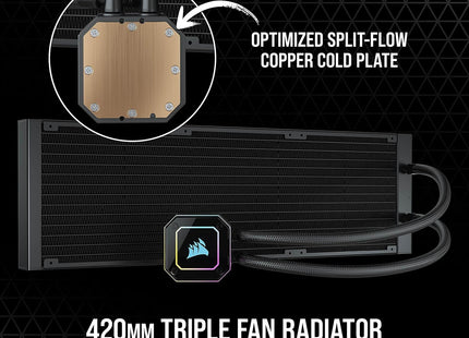 Enfriamiento Líquido Corsair iCUE H170i Elite LCD | 420mm | RGB | Pantalla LCD | CW-9060063-WW