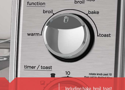 Horno Tostador Black+Decker TO1745SSG‑LA | 30 L / 4 Rebanadas | 1150 W | Convección Natural | 4 Funciones | Acero Inoxidable