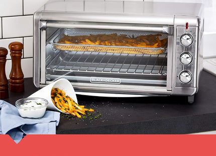 Horno con Freidora de Aire Black+Decker Crisp 'N Bake, TO3265XSS‑LA