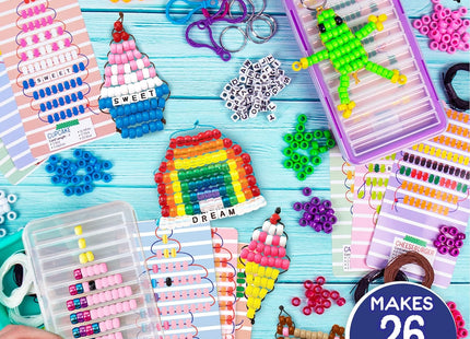 Ultimate Bead Pets - Kit de Manualidades para Niños - Crea 26 Llaveros con Cuentas y Plantillas Divertidas