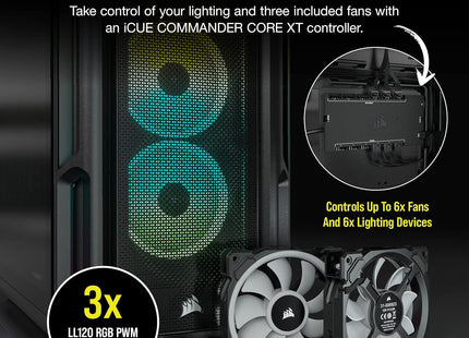 Case Gaming Corsair iCUE 5000T ATX | RGB Tempered Glass | Mid Tower | Smart Black
