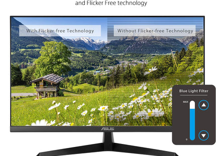 Monitor 27” ASUS VY279HE-W | FHD 1920 x 1080 | 75Hz | 1ms | HDMI | VGA | Eye Care Plus