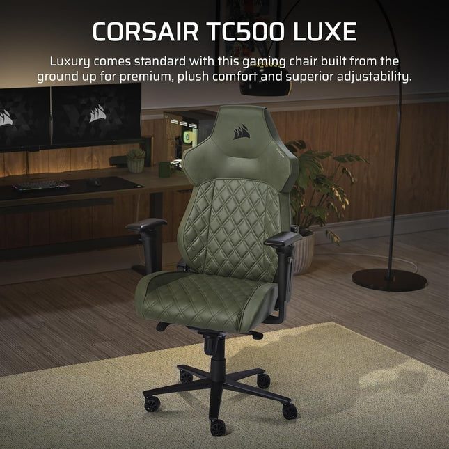 Silla Gaming Corsair TC500 Luxe | Diseño Ergonómico | Acabado Premium