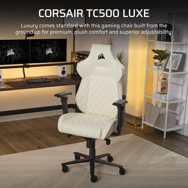 Silla Gaming Corsair TC500 Luxe | Diseño Ergonómico | Acabado Premium