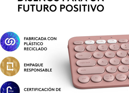 Teclado Logitech Pebble Keys 2 K380S | Inalámbrico | Bluetooth | Español