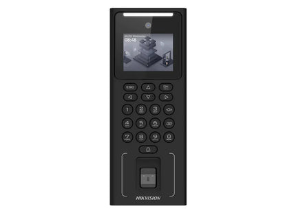 CONTROL DE ACCESO HIKVISION DS-K1T321MFWX | 2.4” LCD Display | 2MP Lens | Reconocimiento Facial y Huella Dactilar
