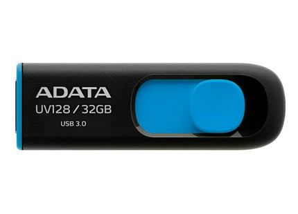 Memoria USB ADATA UV128 | 32GB | USB 3.2 Gen1 | Retráctil | Negro/Azul