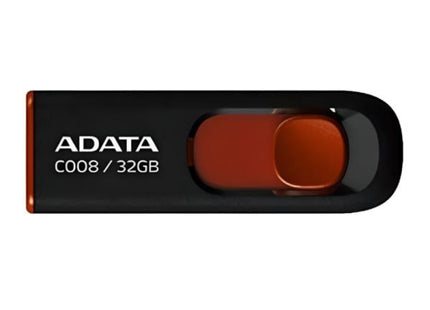 Memoria USB ADATA C008 | 32GB | USB 2.0 | Negro + Rojo | AC008-32G-RKMemoria USB ADATA C008 | 32GB | USB 2.0 | Negro + Rojo | AC008-32G-RKD