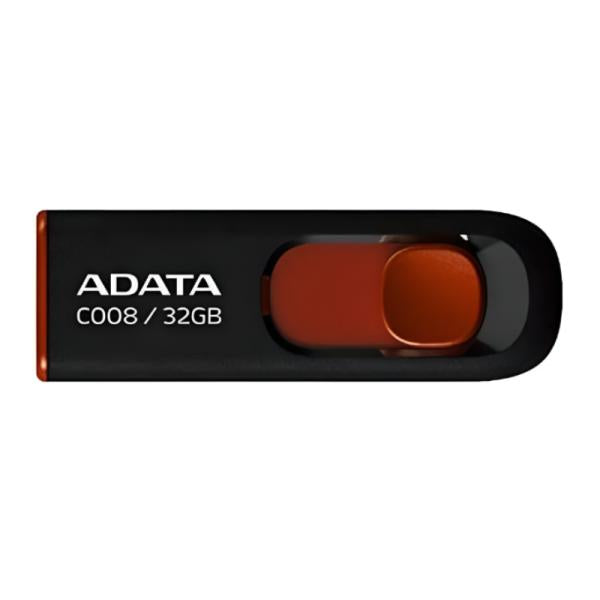 Memoria USB ADATA C008 | 32GB | USB 2.0 | Negro + Rojo | AC008-32G-RKMemoria USB ADATA C008 | 32GB | USB 2.0 | Negro + Rojo | AC008-32G-RKD