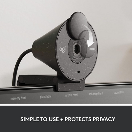 Cámara Web Logitech Brio 305 Graphite | Full HD 1080p | Micrófono con Reducción de Ruido | USB-C
