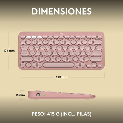 Teclado Logitech Pebble Keys 2 K380S | Inalámbrico | Bluetooth | Español
