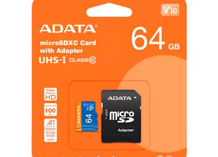 Memoria Micro SD ADATA AUSDX64GUICL10A1-RA1 | 64GB | Clase 10