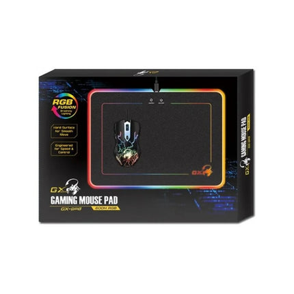 Mouse Pad Gamer Genius GX-Pad 600H RGB | 350x250mm | Superficie Rígida | Iluminación RGB | USB