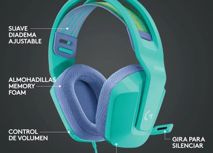 Headset Logitech Gaming G335 | Micrófono Flip-to-Mute | Sonido Estéreo