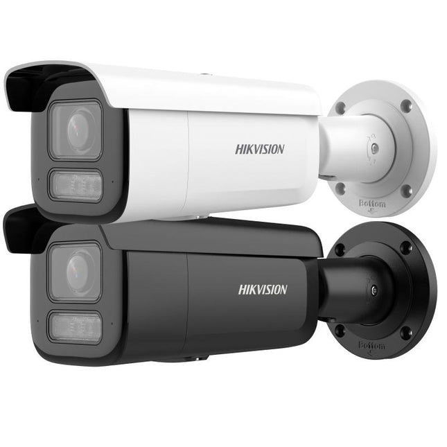 Cámara bullet Hikvision DS-2CD2643G2-LIZS2U vista frontal con lente varifocal y sensor infrarrojo