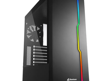 Case Sharkoon RGB Slider | ATX | Media Torre | Panel Vidrio Templado | RGB Frontal | Negro