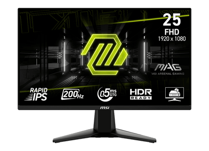 Monitor gaming MSI MAG 255F E20 24.5 pulgadas vista frontal pantalla encendida
