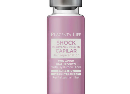 Ampolla Shock Rejuvenecimiento Capilar 15ml Placent Life | Para revitalizar y fortalecer el cabello