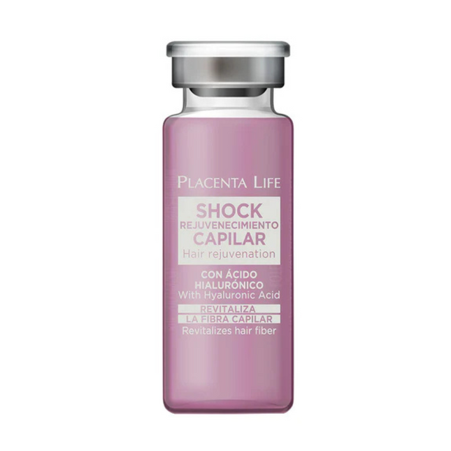 Ampolla Shock Rejuvenecimiento Capilar 15ml Placent Life | Para revitalizar y fortalecer el cabello
