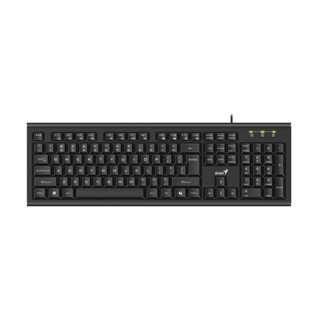 Teclado Genius SlimStar Q200 | Membrana | Alámbrico USB | Español | Color Negro
