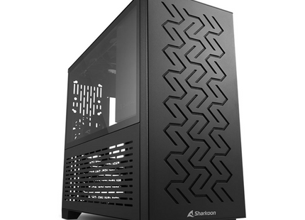 Case Sharkoon MS-Z1000 BK | Micro-ATX | Panel lateral de vidrio templado | Gestión de cables eficiente | USB 3.0 frontal