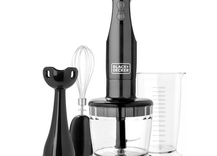 Batidora de Inmersión Black+Decker HB2800B | 3 en 1 | 600W | Velocidad Variable | Accesorios Incluidos