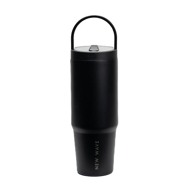 Vaso térmico New Wave 900ml acero inoxidable con tapa y pajilla antiderrames