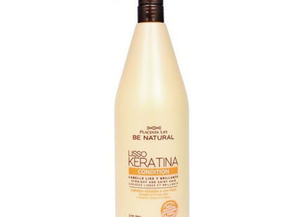 Acondicionador Alisante Placent Life Liso Keratina | 1000ml | Controla el frizz | suaviza y alinea el cabello rebelde