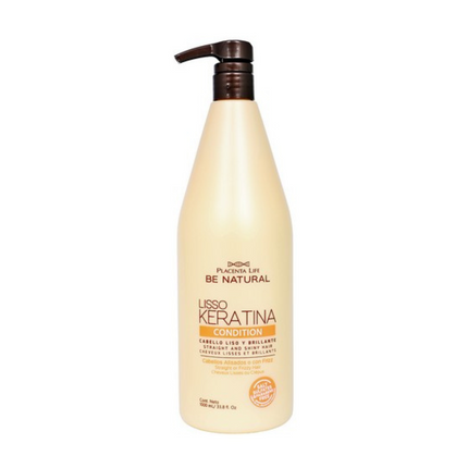 Acondicionador Alisante Placent Life Liso Keratina | 1000ml | Controla el frizz | suaviza y alinea el cabello rebelde