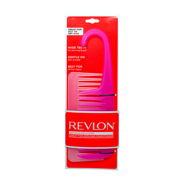 Set Peines Desenredantes 3170 x2 Revlon | Para desenredar el cabello sin tirones ni maltrato