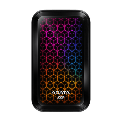 Disco Duro Externo Sólido ADATA SE770G | 1TB | USB 3.2 Gen2 | RGB | Lectura 1000 MB/s | Escritura 800 MB/s | ASE770G-1TU32G2-CBK