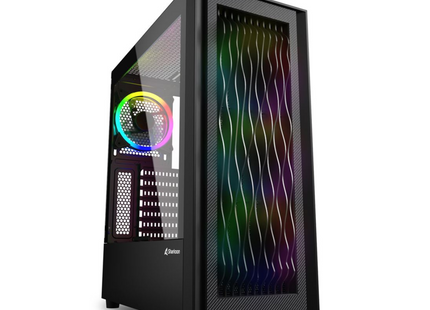 Case Sharkoon RGB Wave Media | ATX | 3x 120mm RGB | 1x 120mm RGB | Vidrio Templado | USB-C