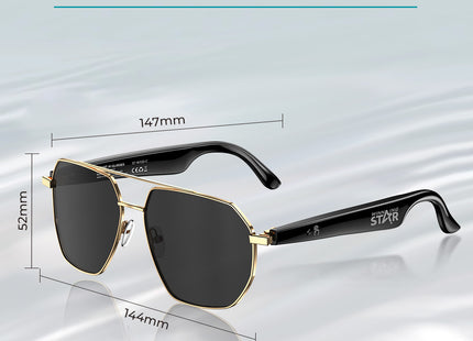 Winning Star Gafas Inteligentes Bluetooth Negro, ST-W100-C