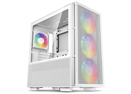 Case Gaming DeepCool CH560 WH | Media Torre | Vidrio Templado | 3 Ventiladores ARGB 140mm | Blanco