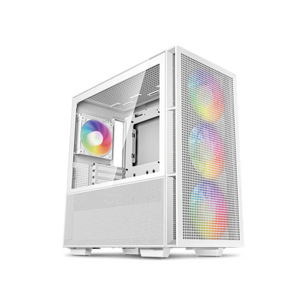 Case Gaming DeepCool CH560 WH | Media Torre | Vidrio Templado | 3 Ventiladores ARGB 140mm | Blanco