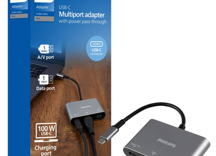 Philips adaptador multipuerto DLK9220C/27 vista frontal