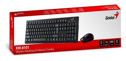Teclado y Mouse Genius KM-8101 | Inalámbrico | Con receptor USB | Color Negro