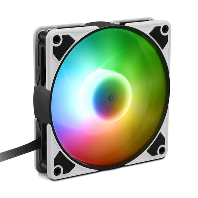 Abanico Gaming Sharkoon Silentstorm 120 PWM RGB | 120mm | Silencioso | 9 LED RGB Direccionables | Blanco y Gris