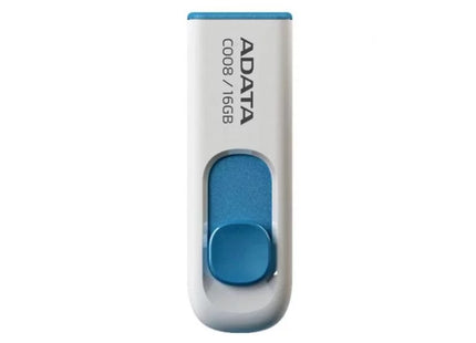 Memoria USB ADATA 16GB 2.0 | White+Blue | Alta velocidad | Compacta | Durable