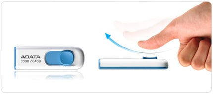 Memoria USB ADATA 16GB 2.0 | White+Blue | Alta velocidad | Compacta | Durable