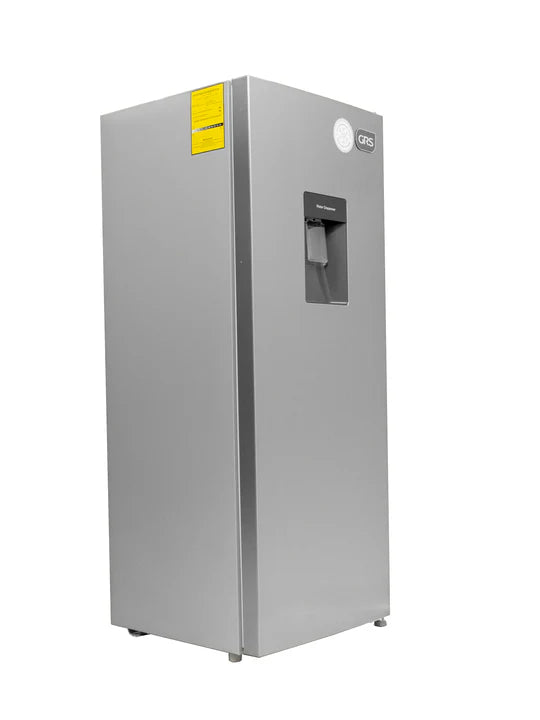 GRS GRD 186-1P-VCM Refrigeradora con Escarcha de 6 pies³, Dispensador y 1 Puerta Gris Acero