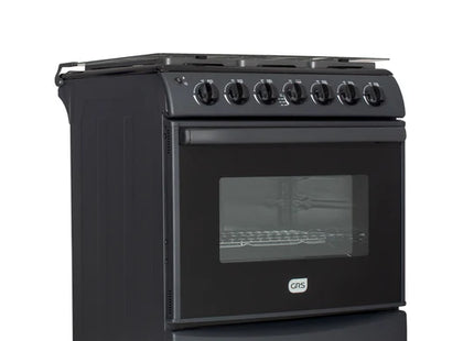 GRS 30GM3B Estufa a Gas de 30" con 6 Quemadores, Horno Total Heat y Comal Negro