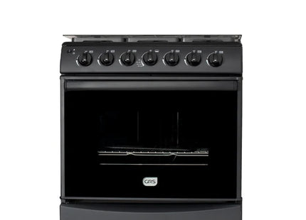 GRS 30GM3B Estufa a Gas de 30" con 6 Quemadores, Horno Total Heat y Comal Negro
