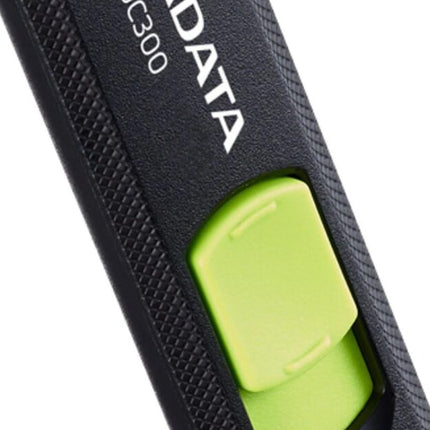 Memoria USB ADATA UC300 ACHO-UC300-128G-RBK/GN | 128GB | USB 3.2 | Tipo-C | Negro/Verde