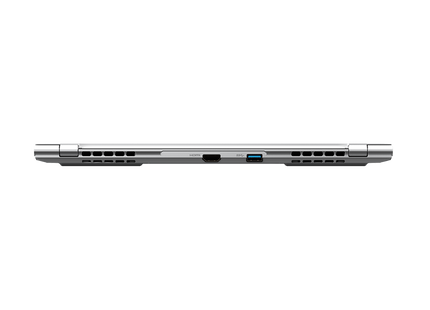 Gigabyte Aero 14 OLED encendida mostrando rendimiento RTX 4050 para creación de contenido