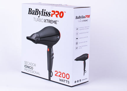 Secadora BaByliss Ion Turbo Xtreme | 2200W | Motor AC | Tecnología Iónica | Profesional