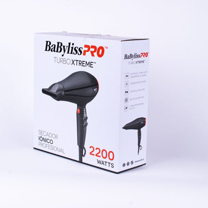 Secadora BaByliss Ion Turbo Xtreme | 2200W | Motor AC | Tecnología Iónica | Profesional