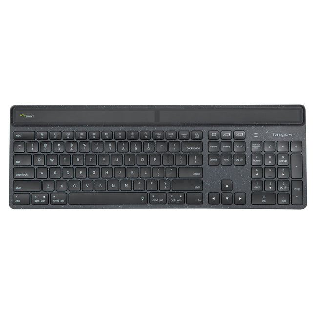 Targus Teclado EcoSmart de Recoleccion de Energia Sostenible AKB868US - vista superior