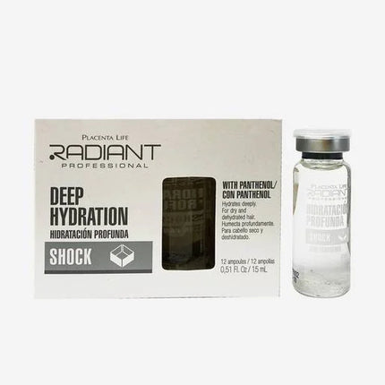 Ampolla Shock Hidronutritiva 15ml Placent Life | Para hidratar y nutrir profundamente el cabello seco o dañado