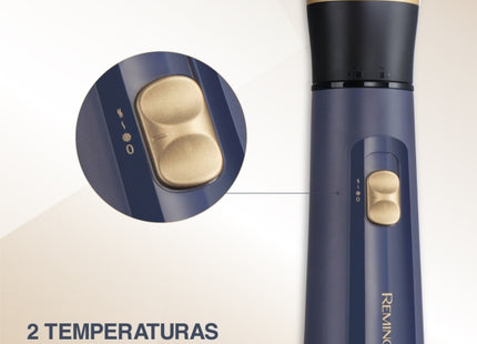 Cepillo de Aire y Multiestilizador Remington Sapphire Luxe AS5805-110F | Azul Marino con Champaña | 1000W | Cerámica con Zafiros | Tecnología Iónica